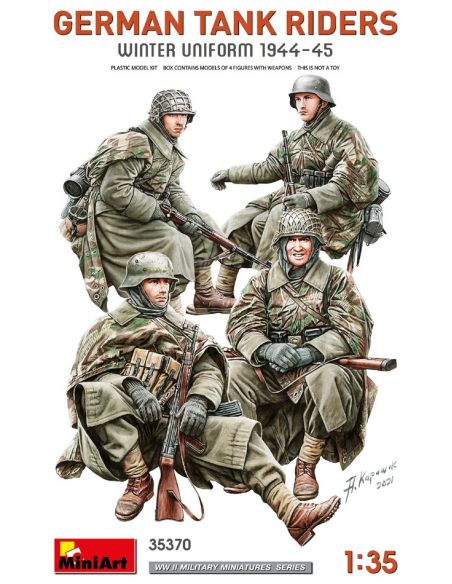 MINIART MIN35370 GERMAN TANK RIDERS (WINTER UNIFORM 1944-45) KIT 1:35 Modellino