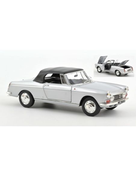 NOREV NV184835 PEUGEOT 404 CABRIOLET 1967 SILVER 1:18 Modellino