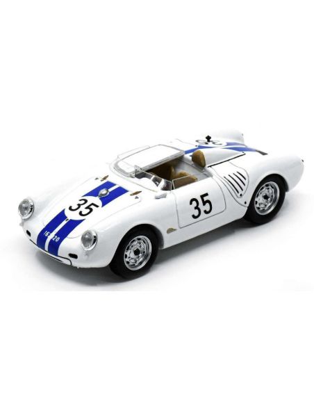 SPARK MODEL S9720 PORSCHE 550A N.35 8th LM 1957 E.HUGUS-C.GODIN DE BEAUFORT 1:43 Modellino