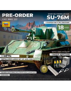 ZVEZDA Z3662 SU-76 SOVIET SELF PROPELLED GUN KIT 1:35...
