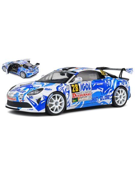 SOLIDO SL1801624 ALPINE A110 N.28 RALLY DU VAR 2021 NIGHT VERSION DELEC./DE CASTELLI 1:18 Modellino