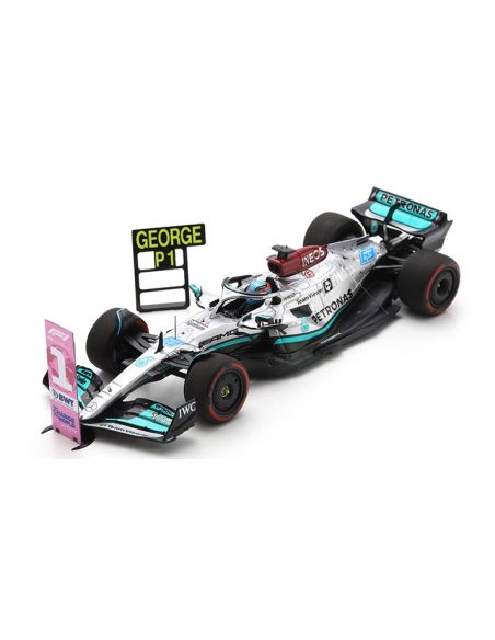 SPARK MODEL S8557 MERCEDES F1 G.RUSSEL 2022 N.63 WINN.BRAZIL GP W/PIT AND NUMBER BOARD1:43 Modellino