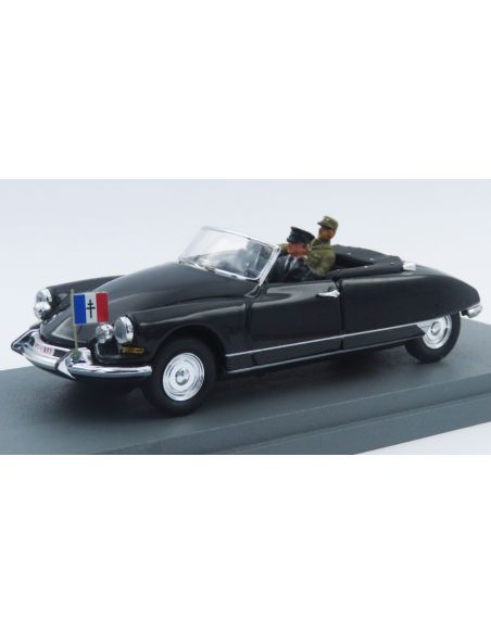 RIO RI4212-2P CITROEN DS CABRIO GENERAL CHARLES DE GAULLE VISIT DJIBUTI 1959 1:43 Modellino