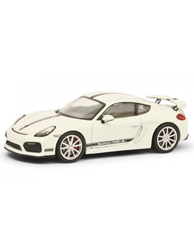 SCHUCO SH450758800 PORSCHE CAYMAN GT4 COUPE 2015 WHITE 1:43 Modellino