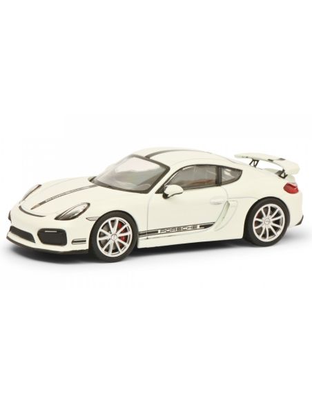 SCHUCO SH450758800 PORSCHE CAYMAN GT4 COUPE 2015 WHITE 1:43 Modellino