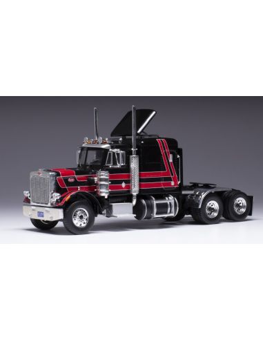 IXO MODEL TR158 PETERBILT 359 BLACK/RED 1973 ROUND LIGHTS 1:43 Modellino