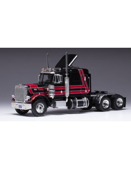 IXO MODEL TR158 PETERBILT 359 BLACK/RED 1973 ROUND LIGHTS 1:43 Modellino