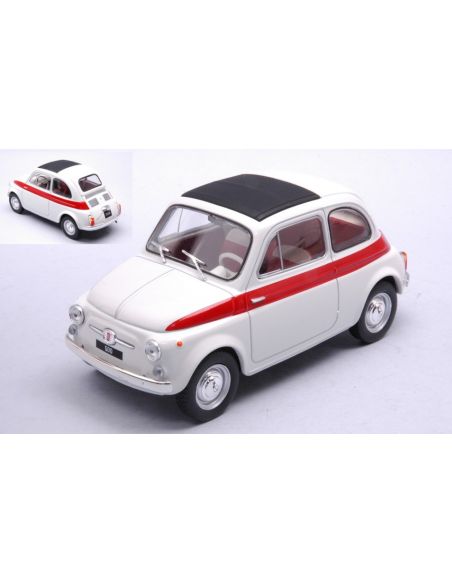 WHITEBOX WB124182 FIAT 500 1960 WHITE/RED 1:24 Modellino