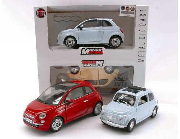 Mondo Motors MM62001 FIAT NUOVA 500 + 500 D Pz.2 1:24 Auto Stradali