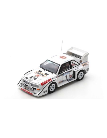 SPARK MODEL S7898 AUDI S1 QUATTRO N.1 BRITISH ULSTER RALLY 1985 MOUTON-PONS 1:43 Modellino