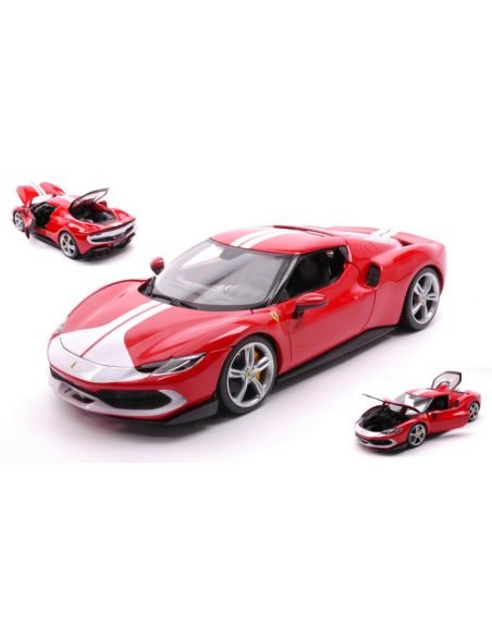 BBURAGO BU16017R FERRARI 296 GTB RED 1:18 Modellino