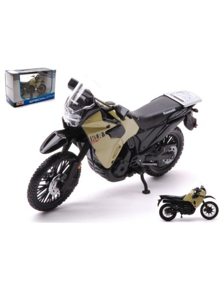 MAISTO MI21836 KAWASAKI KLR 650 SAND COLOR/BLACK 1:18 Modellino