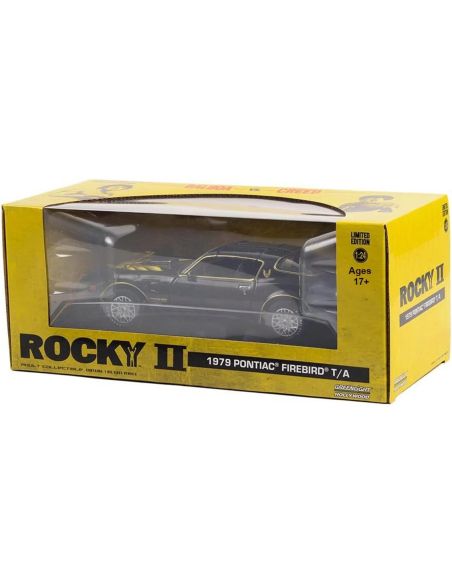 GREENLIGHT GREEN84171 PONTIAC FIREBIRD TRANS AM ROCKY II 1979 BLACK 1:24 Modellino