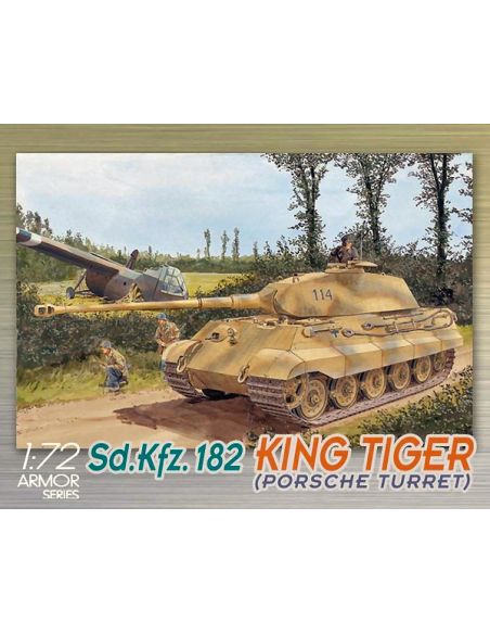 DRAGON D7231 SD.KFZ.182 KINGTIGER PORSCHE TURRET KIT 1:72 Modellino