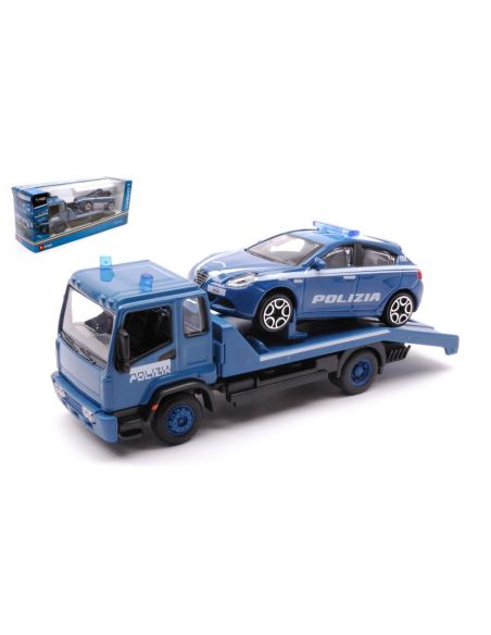 BBURAGO BU31425 CARRO ATTREZZI POLIZIA C/AUTO 1:43 Modellino