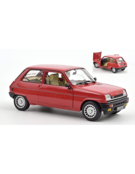 NOREV NV185243 RENAULT 5 ALPINE TURBO 1982 RED 1:18 Modellino