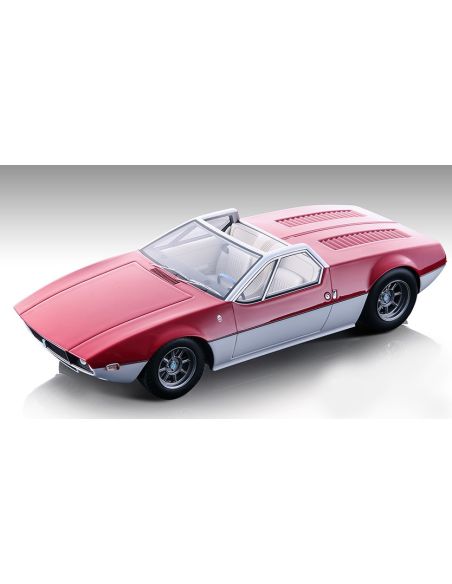 TECNOMODEL TMD18269A DE TOMASO MANGUSTA SPYDER 1966 MET.RED/SILVER 1:18 Modellino