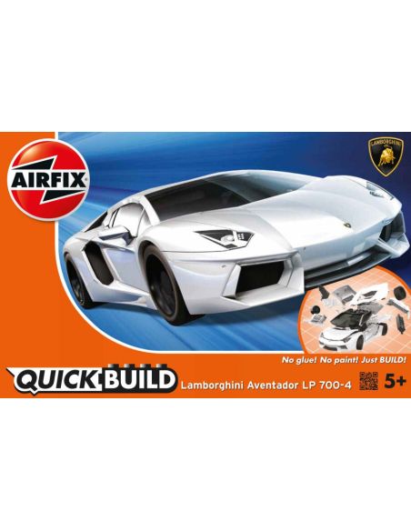 AIRFIX J6019 QUICK BUILD LAMBORGHINI AVENTADOR WHITE Modellino