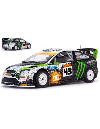 SUNSTAR SS3957 FORD FOCUS RS N.43 RALLY SAN PIETROBURGO 2010 KEN BLOCK 1:18 Modellino