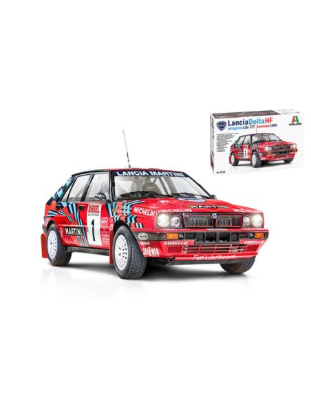 ITALERI IT4712 LANCIA DELTA HF 16V N.1 BIASION N.5 AURIOR RALLY SANREMO 1989 1:12 Modellino