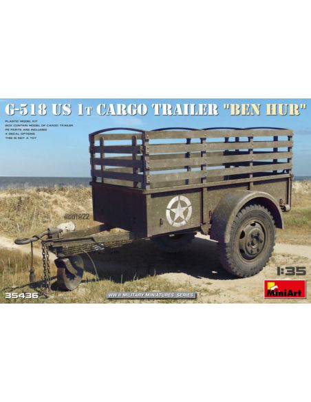 MINIART MIN35436 G-518 US 1t CARGO TRAILER BEN HUR KIT 1:35 Modellino