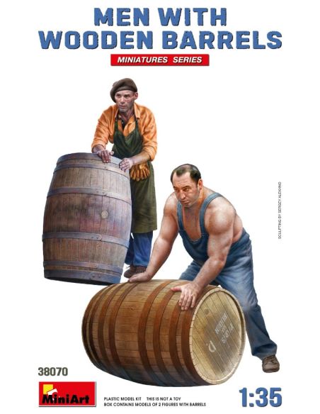 MINIART MIN38070 MEN WITH WOODEN BARRELS KIT 1:35 Modellino