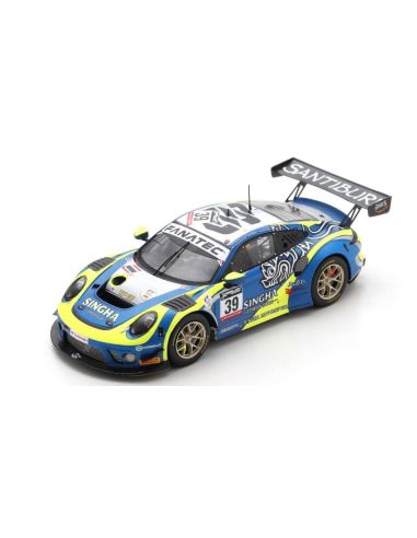 SPARK MODEL SB519 PORSCHE 911 GT3 N.39 3rd PRO-AM CLASS 24 H SPA 2022 HAMON-BAMBER-BHIROMB Modellino