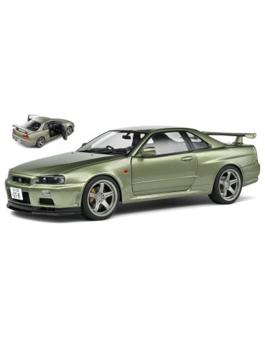 SOLIDO SL1804308 NISSAN GT-R (R34) 1999 MET.GREEN 1:18 Modellino