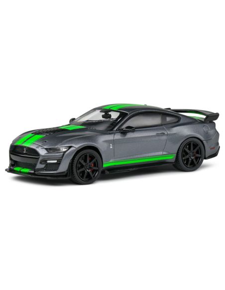 SOLIDO SL4311504 SHELBY MUSTANG GT500 2020 GREY W/NEON GREEN 1:43 Modellino