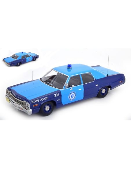 KK SCALE KKDC181154 DODGE MONACO MASSACHUSETTS STATE POLICE 1974  1:18 Modellino