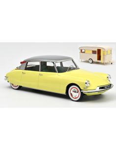 NOREV NV181762 CITROEN DS 19 1960 YELLOW & CARAVAN DIGUE...