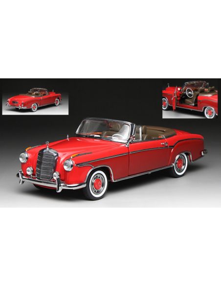 SUNSTAR SS3594 MERCEDES 220 SE CABRIO 1960 RED/DARK RED 1:18 Modellino