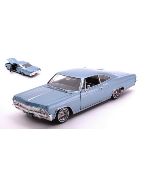 WELLY WE22417MBL CHEVROLET IMPALA SS396 1965 LOW RIDER METALLIC LIGHT BLUE 1:24 Modellino