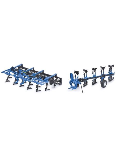SCHUCO SH450788300 PLOW SUPER ALBATROS GRUBBER GH 5000 BLUE 1:32 Modellino