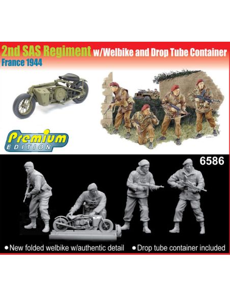 DRAGON D6586 2nd SAS REGIMENT W/WELBIKE KIT 1:35 Modellino