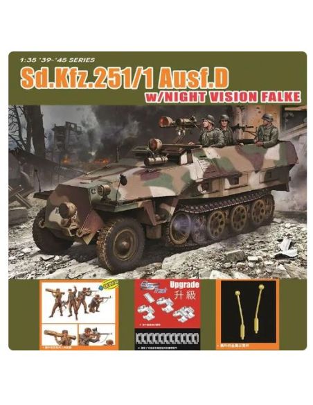 DRAGON D6984 Sd.Kfz.251/1 Ausf.D W/NIGHT CISION FALKE KIT 1:35 Modellino