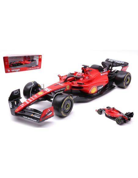 BBURAGO BU16812L FERRARI F-23 N.16 2023 CHARLES LECLERC 1:18 Modellino