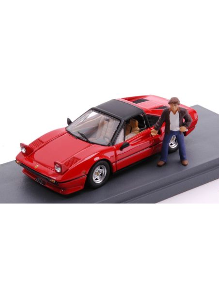 BEST MODEL BT9848P FERRARI 308 GTS PERSONAL CAR VILLENEUVE 1977 WITH FIGURE 1:43 Modellino