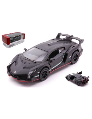 KINSMART KT5370WBK LAMBORGHINI VENENO MATT BLACK  BOX 1:32 Modellino
