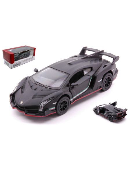 KINSMART KT5370WBK LAMBORGHINI VENENO MATT BLACK  BOX 1:32 Modellino
