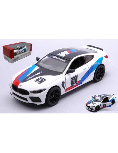 KINSMART KT5425WFW BMW M8 COMPETITION COUPE' N.1 WHITE cm 11 BOX 1:32 Modellino