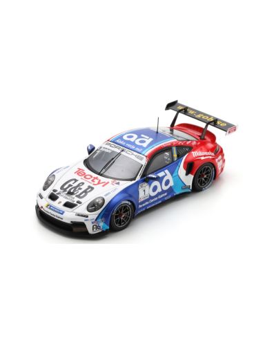 SPARK MODEL S5233 PORSCHE 911 GT3 N.1 PORSCHE CARRERA CUP SCANDINAVIA CHAMP.2022 L.SUNDAHL Modellino