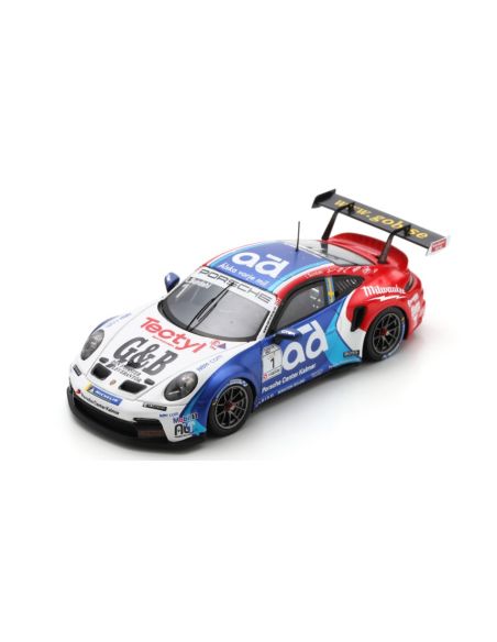 SPARK MODEL S5233 PORSCHE 911 GT3 N.1 PORSCHE CARRERA CUP SCANDINAVIA CHAMP.2022 L.SUNDAHL Modellino