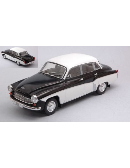 WHITEBOX WB124096 WARTBURG 312 BLACK/WHITE 1:24 Modellino