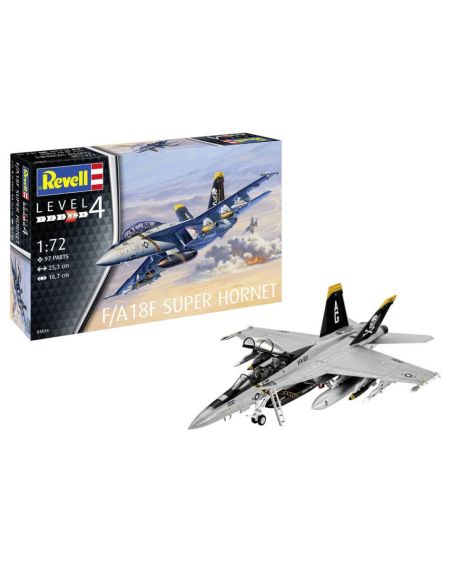 REVELL RV63834 F/A-18F SUPER HORNET MODEL SET KIT 1:72 Modellino