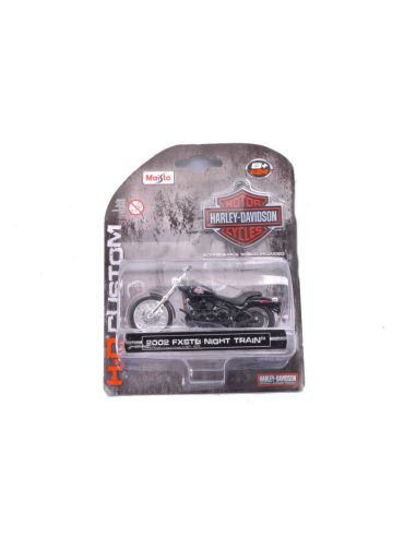 MAISTO MI04165 HARLEY DAVIDSON FXSTB NIGHT TRAIN 2002 BLISTER 1:18 Modellino