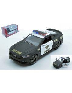 KINSMART KT5386WP FORD MUSTANG GT POLICE 2015 BLACK/WHITE...