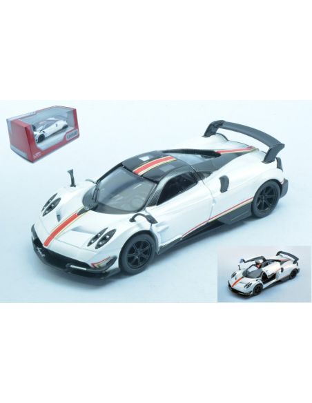 KINSMART KT5400WFW PAGANI HUAYRA BC WITH PRINTING & WING WHITE cm 12 BOX Modellino