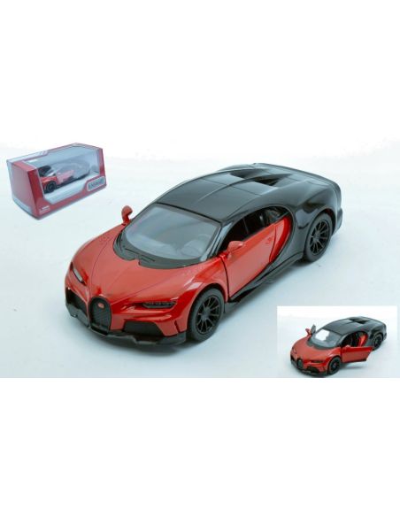 KINSMART KT5423WR BUGATTI CHIRON SUPERSPORT RED/BLACK cm 11 1:32 BOX Modellino