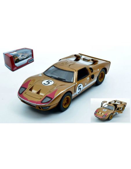 KINSMART KT5427WGD FORD GT40 MKII N.5 GOLD BOX cm 12 Modellino